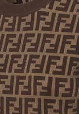 Fendi FF Jacquard Knit Top Brown FZXC72ASJTF0GGE_Tobacco_42821654