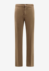 Kiton Ciro Paone Essential Drawstring Pants Brown UPLACK0606H07HAZELNUT_Brown_42176944