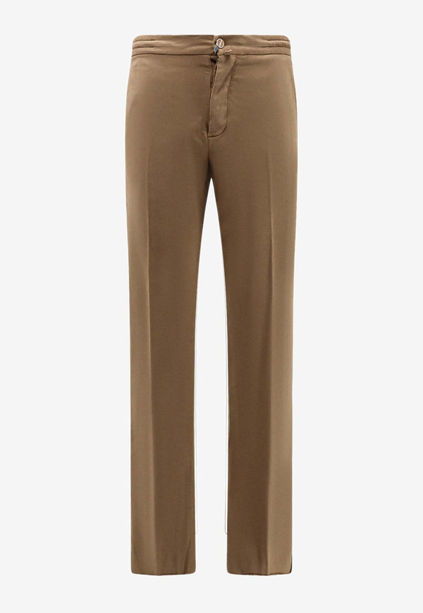 Kiton Ciro Paone Essential Drawstring Pants Brown UPLACK0606H07HAZELNUT_Brown_42176944
