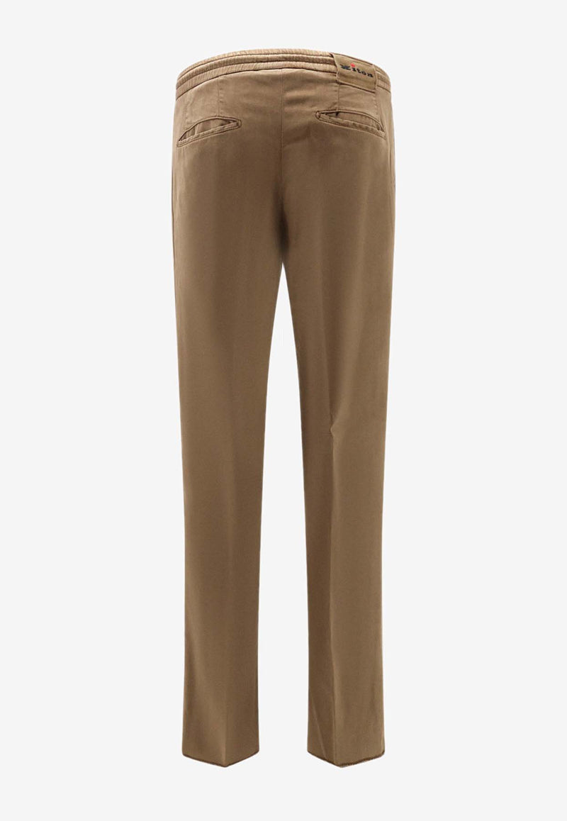 Kiton Ciro Paone Essential Drawstring Pants Brown UPLACK0606H07HAZELNUT_Brown_42176944