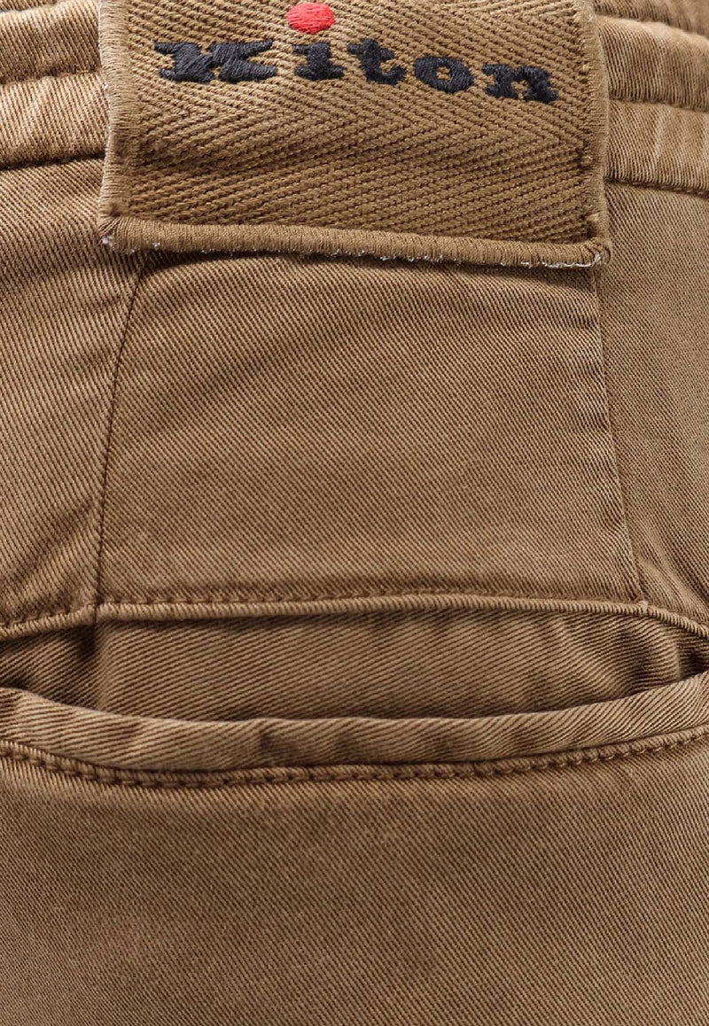 Kiton Ciro Paone Essential Drawstring Pants Brown UPLACK0606H07HAZELNUT_Brown_42176944