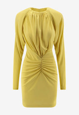 Stella McCartney Draped Mini Dress 6A06393GU3017205_Yellow_40005210