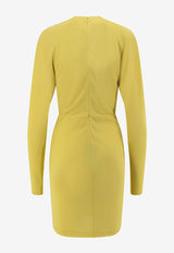 Stella McCartney Draped Mini Dress 6A06393GU3017205_Yellow_40005210