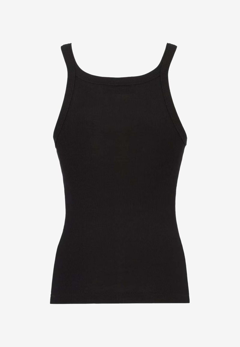 Fendi Logo Embroidered Tank Top Black FS7966ANQMF0GME_Black_42821649