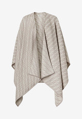 Fendi FF Silk and Wool Poncho Gray FXX782AQ8GF0QZ0_Grey_42822717