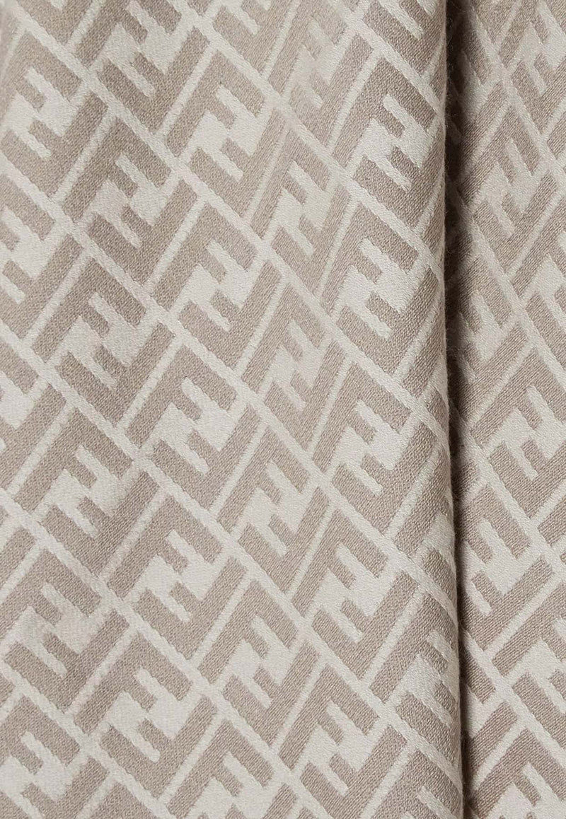 Fendi FF Silk and Wool Poncho Gray FXX782AQ8GF0QZ0_Grey_42822717