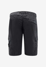 Stone Island Logo-Patched Cargo Shorts L1S15L100018S0004V0129_Black_43233368
