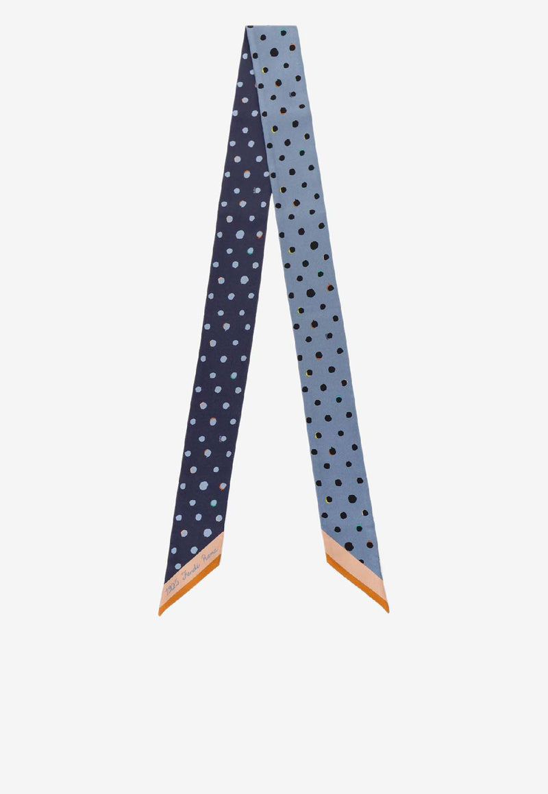 Fendi Polka-Dots Silk Bandeau Blue FXT011AWEYF158C_AZZURRO NERO_42822706
