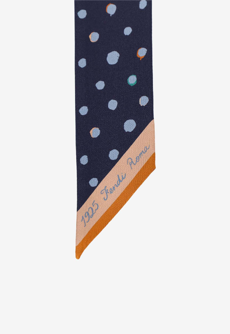 Fendi Polka-Dots Silk Bandeau Blue FXT011AWEYF158C_AZZURRO NERO_42822706