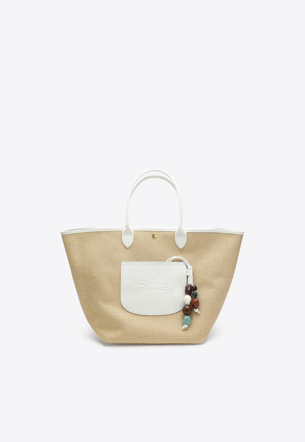 Longchamp Large Le Pliage Basket Tote Bag White 10308HGY/R_LONG-007