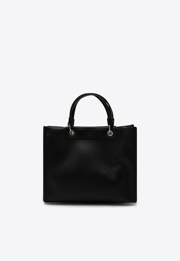 Longchamp Small Cabas Leather Top Handle Bag Black 10309HGO/Q_LONG-001