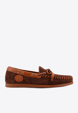Valentino Palm Avenue Leather and Suede Loafers Brown 8Y2S0K85BTLDUJ_BARK BROWN ROASTED PECAN_42176802