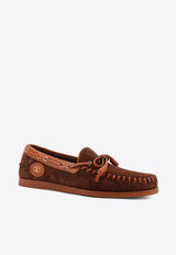 Valentino Palm Avenue Leather and Suede Loafers Brown 8Y2S0K85BTLDUJ_BARK BROWN ROASTED PECAN_42176802