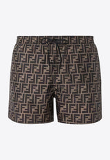 Fendi FF Monogram Swim Shorts Brown FXB077A79FF13IZ_TABACCO/MORO_29852660