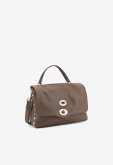 Zanellato Small Postina Leather Crossbody Bag Taupe 0680100040000SZ0183_GREY NOSTALGIA CANAGLIA_44130029