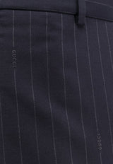 Gucci Pinstripe Wool Pants Blue 814299ZAS7A4405_BLUE GREY_44132627