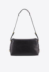 PINKO Medium Leather Saddle Bag Black 105049A1ZXZ99Q_Black_44130011