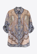 Zimmermann Wanderlust Printed Silk Shirt Multicolor 8624TRS262TPBL_Tapestry Blue Multi_44129864
