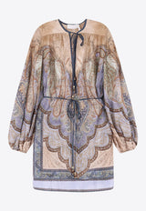 Zimmermann Wanderlust Tunic Silk Mini Dress Multicolor 5807DRS262TPBL_Tapestry Blue Multi_44130181