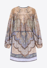 Zimmermann Wanderlust Tunic Silk Mini Dress Multicolor 5807DRS262TPBL_Tapestry Blue Multi_44130181