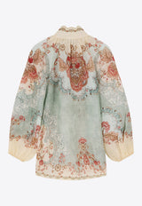 Zimmermann Daylight Printed Blouse Multicolor 4273TRS263WPFM_Wallpaper Floral Mint_44130348