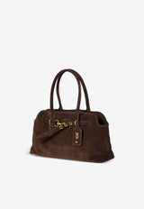 Aventure Suede Top Handle Bag
