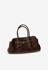 Aventure Suede Top Handle Bag