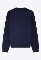 Gucci Logo Embroidered Sweater Navy 795347XKD744071_OLIMPUS BLUE GREY_44132685