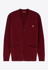 Gucci Double G Wool Cardigan Red 815009XKFAU6013_RED WINE MIX_44132691