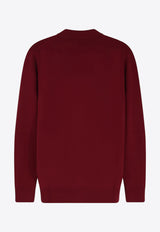 Gucci Double G Wool Cardigan Red 815009XKFAU6013_RED WINE MIX_44132691