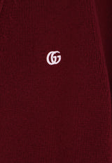 Gucci Double G Wool Cardigan Red 815009XKFAU6013_RED WINE MIX_44132691