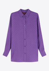 Gucci GG Jacquard Long-Sleeved Shirt Purple 837168Z7ATQ5007_NEW MAGIC PURPLE_44132677
