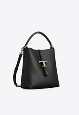 Tod's Mini T-Timeless Leather Bucket Bag Black XBWTSEK0100XSOB999_Black_44130407