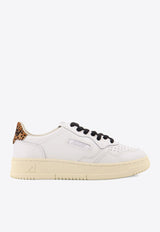 Autry Medalist Leather Sneakers with Leopard Print Heel White AULWOC01WHT LEOP_Bianco maculato_44128563