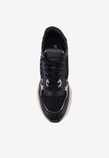 PINKO Leather Low-Top Sneakers Black