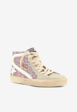 Golden Goose DB Leather High-Top Sneakers Pink