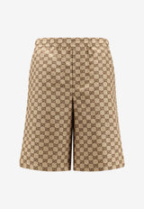 Gucci Monogram Bermuda Shorts Beige
