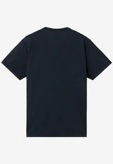 Stone Island Logo-Embroidered Crewneck T-shirt Blue