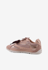 PINKO Leather Low-Top Sneakers Pink