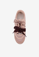 PINKO Leather Low-Top Sneakers Pink