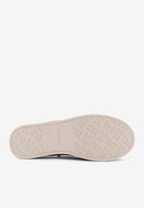 PINKO Logo-Plaque Leather Loafers Beige