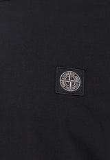 Stone Island Logo-Embroidered Crewneck T-shirt Black