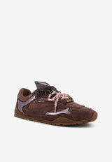 PINKO Leather Low-Top Sneakers Brown