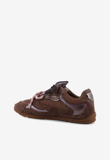 PINKO Leather Low-Top Sneakers Brown