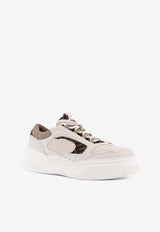 Fendi Leather Low-Top Sneakers White