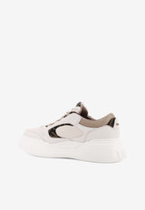 Fendi Leather Low-Top Sneakers White