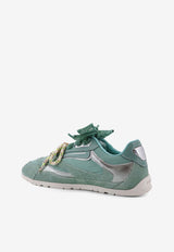 PINKO Leather Low-Top Sneakers Blue