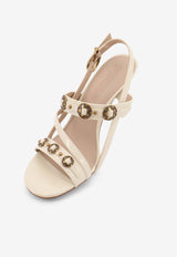 PINKO 80 Leather Stilettos Sandals Black