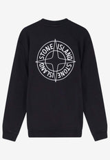 Stone Island Logo-Printed Crewneck Sweatshirt Black