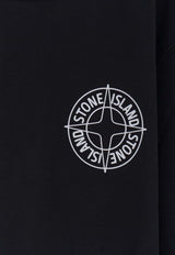 Stone Island Logo-Printed Crewneck Sweatshirt Black
